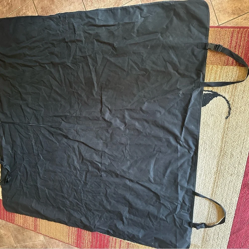 Car hammock seat cover black dog pet travel